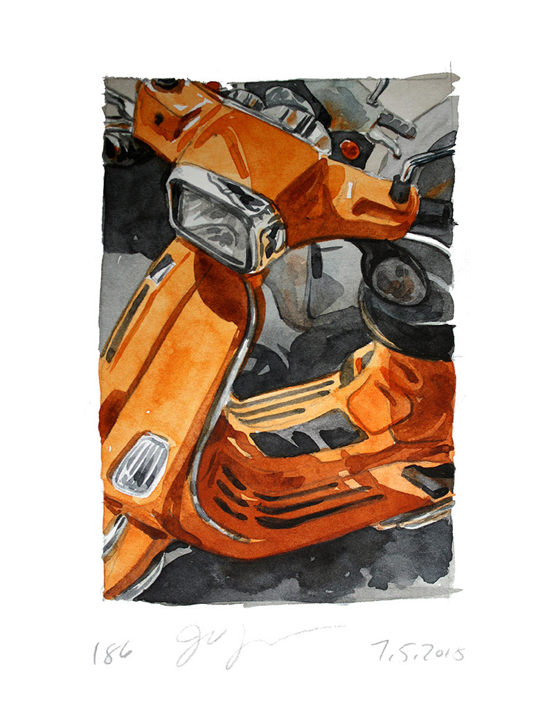 Orange Scooter