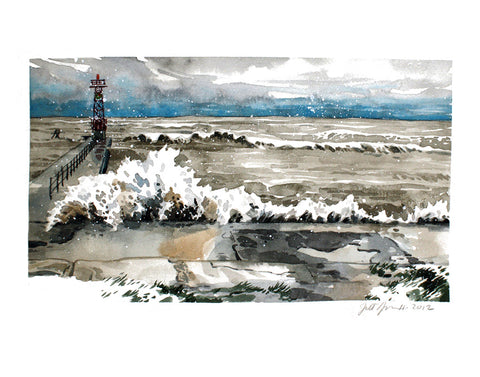 Waves Breaking on the Pier