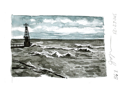 Whitecaps by the Pier
