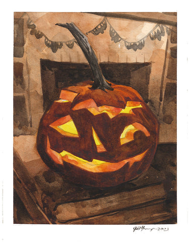 Jack O Lantern on the Coffee Table